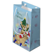 Kitty Cat Christmas Kleine Geschenktüte (Rückseite Schrägansicht)