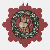 Kitty Cat Christmas Ornament Karte (Rückseite)