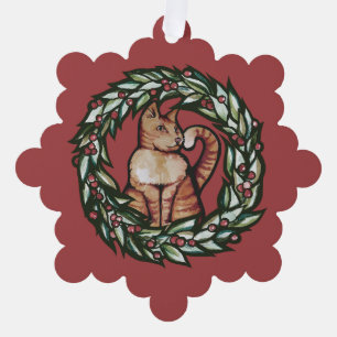 Kitty Cat Christmas Ornament Karte