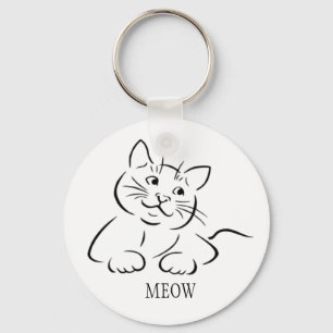 Kitty Cat Clipart   Text anpassen   Benutzerdefini Schlüsselanhänger