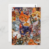 Kitty Cat Collage Postkarte (Vorne/Hinten)