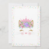 Kitty Cat Confetti Geburtstagsparty Einladung (Rückseite)