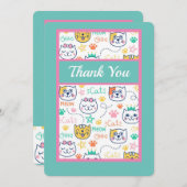 Kitty Cat Dankeskarte (Vorne/Hinten)