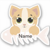 Kitty Cat Die Sticker Decal schneiden (Vorderseite)