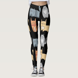 KITTY CAT DRINT YOGA PANS LEGGINGS