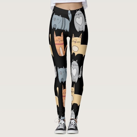 KITTY CAT DRINT YOGA PANS LEGGINGS (Vorderseite)