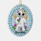 Kitty Cat Engel Keramik Ornament (Rechts)