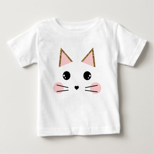 Kitty Cat Face Baby T-shirt (Vorderseite)