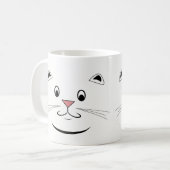 Kitty Cat Face Kaffeetasse (Vorderseite Links)