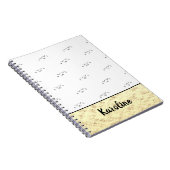 Kitty Cat Face | Monogramm Notizblock (Rechte Seite)