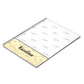 Kitty Cat Face | Monogramm Notizblock (Linke Seite)