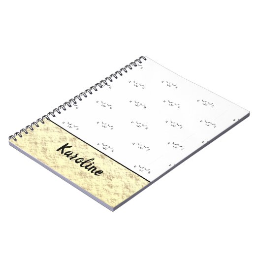 Kitty Cat Face | Monogramm Notizblock (Linke Seite)