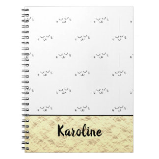 Kitty Cat Face | Monogramm Notizblock