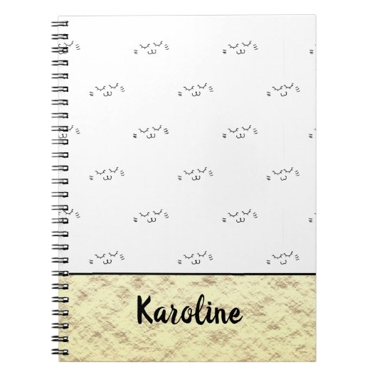 Kitty Cat Face | Monogramm Notizblock (Vorderseite)