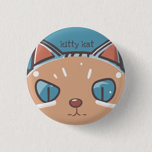 Kitty Cat Faced Button (Vorderseite)