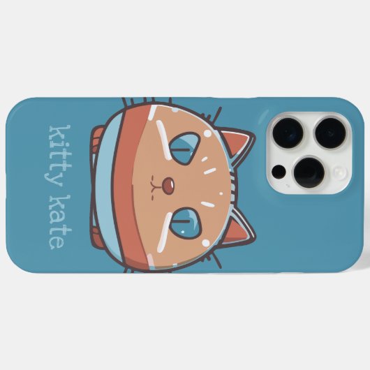 Kitty Cat Faced Case-Mate iPhone Hülle (Rückseite (Horizontal))