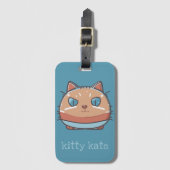 Kitty Cat Faced Gepäckanhänger (Vorderseite Vertikal)