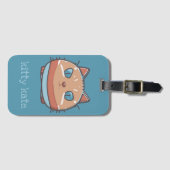 Kitty Cat Faced Gepäckanhänger (Vorderseite (Horizontal))