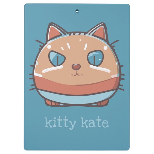 Kitty Cat Faced Klemmbrett (Rückseite)