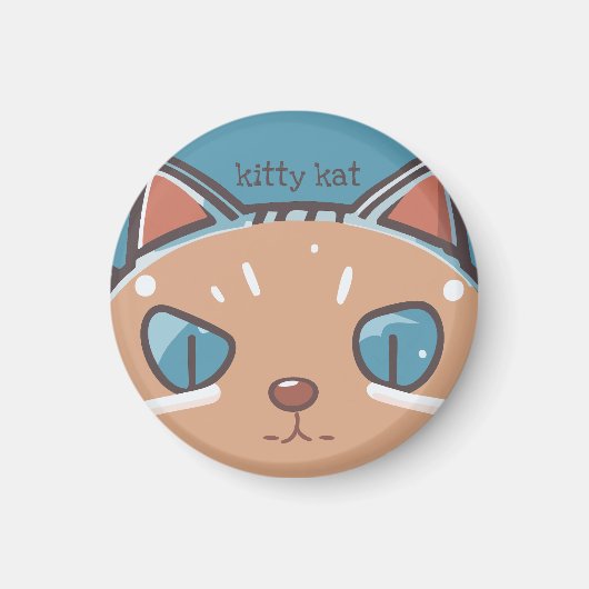 Kitty Cat Faced Magnet (Vorne)