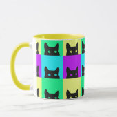 Kitty Cat farbenfroher Block Tasse (Links)