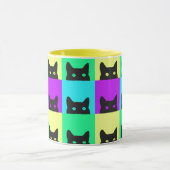 Kitty Cat farbenfroher Block Tasse (Zentrum)