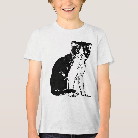 Kitty Cat Fine Art Tri-Blend Shirt (Vorderseite)