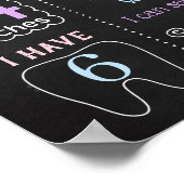 Kitty Cat First Birthday Purfect Party Chalboard Poster (Ecke)