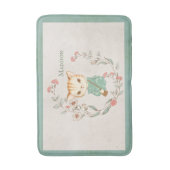 Kitty Cat Floral Personalisiert Name Girten Kitten Badematte (Vorderseite Vertikal)
