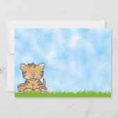 Kitty Cat Geburtstagseinladung für Mädchen Einladung (Rückseite)