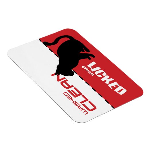 Kitty Cat Geschirrspüler Magnet - geleckt sauber (Rechte Seite)
