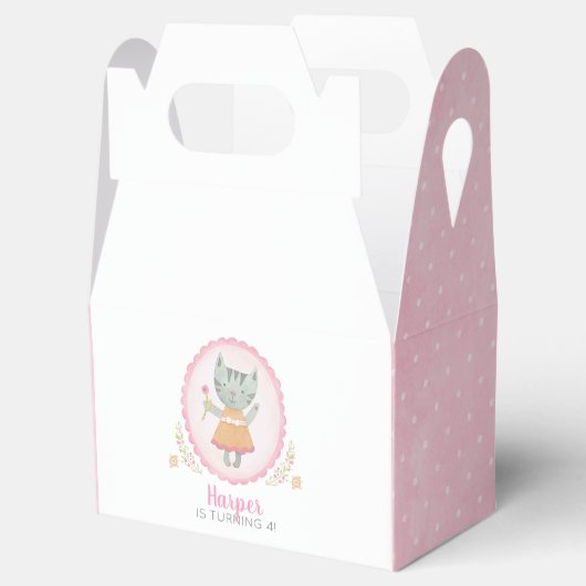 Kitty Cat Girl Birthday Party Fevor Box Geschenkschachtel (Geöffnet)