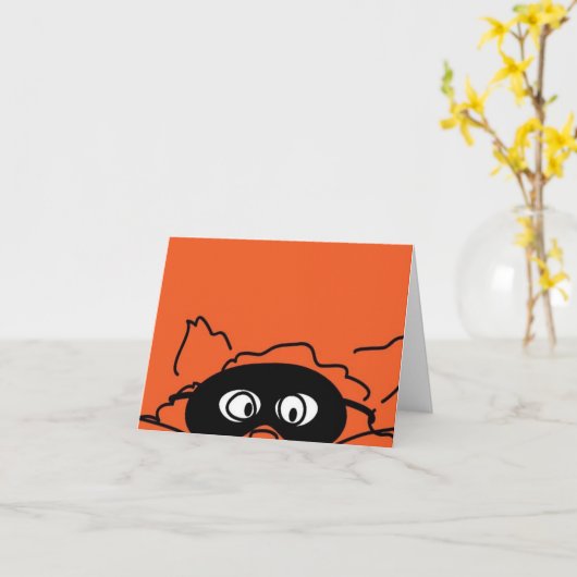 Kitty Cat Halloween Card Karte (Gelbe Blume)