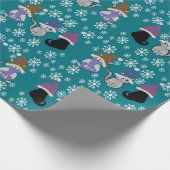Kitty Cat hat aquamarines Packpapier (Ecke)