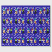 Kitty Cat hat blaues Packpapier (Flach)