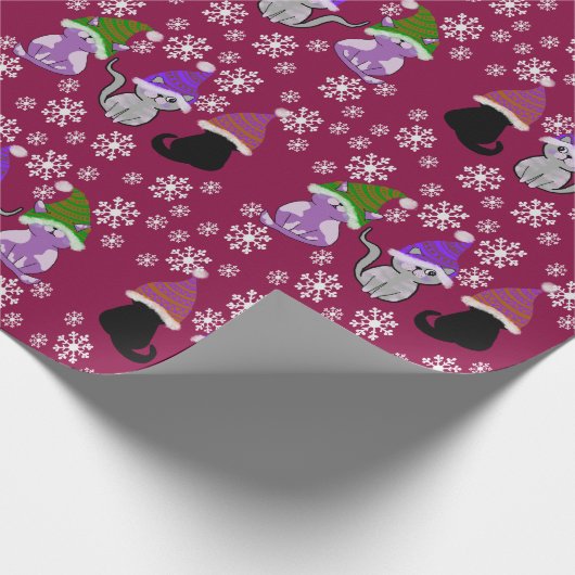 Kitty Cat hat lila Packpapier (Ecke)