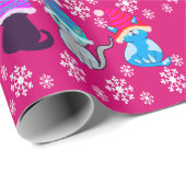 Kitty Cat hat rosa Packpapier (Rolleneckpunkt)