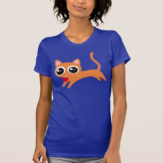 Kitty Cat Herzdieb Niedliches Geschenk für Mädchen T-Shirt (Vorderseite)