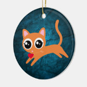 Kitty Cat Herzdieb Niedliches Geschenk Keramik Ornament (Links)