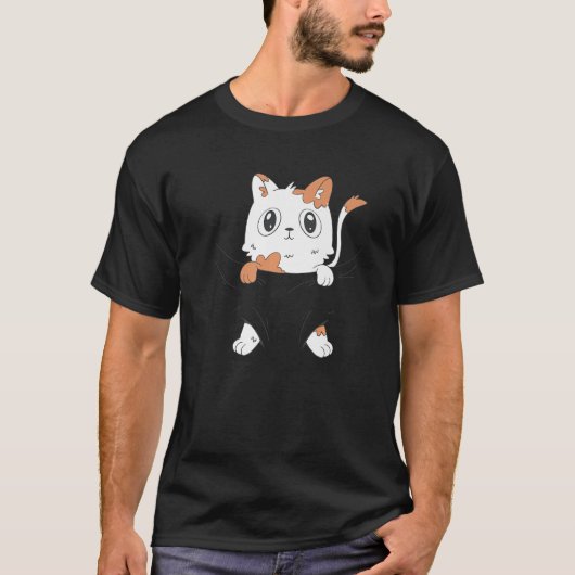 Kitty Cat in einem Pocket Shirt Funny Cat Kitty Sh (Vorderseite)
