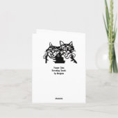 Kitty 🐈 ‍ ⬛ Cat 🐈 in Mirror 🪞 Dankeskarte (Rückseite)