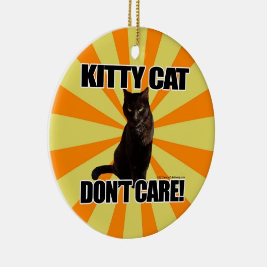 Kitty Cat Keine Sorge Keramikornament (Rechts)