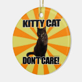 Kitty Cat Keine Sorge Keramikornament (Links)