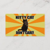 Kitty Cat Keine Sorge Visitenkarte (Rückseite)