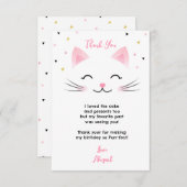 Kitty Cat Kitten Geburtstag Vielen Dank Karten (Vorne/Hinten)