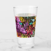 Kitty Cat Kitten Künstlerisch Design Glas (Rückseite)