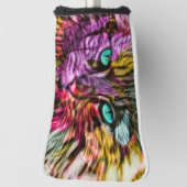 Kitty Cat Kitten Künstlerisch Design Golf Headcover (Rotieren 90)