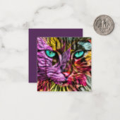 Kitty Cat Kitten Künstlerisch Design Mitteilungskarte (Vorderseite/Rückseite Beispiel)