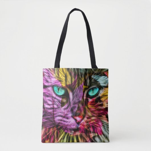 Kitty Cat Kitten Künstlerisch Design Tasche (Vorderseite)