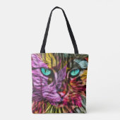 Kitty Cat Kitten Künstlerisch Design Tasche (Rückseite)